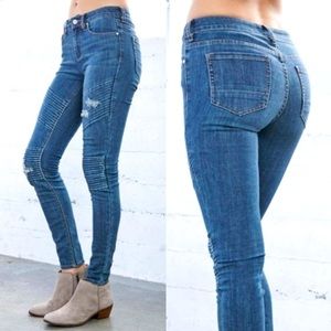 Kendall + Kylie Distressed Moto Skinny Jean